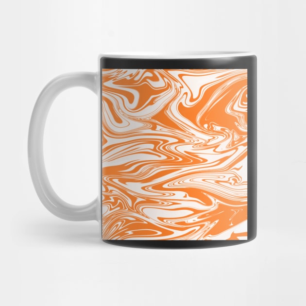 Swirls- Orange and White by designsbyjuliee